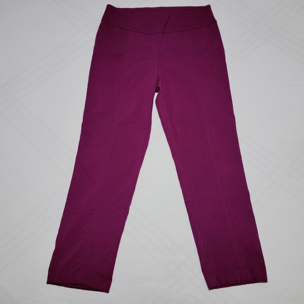 New Directions Pull On Pants Magenta Women 12P Business Casual Comfort Office